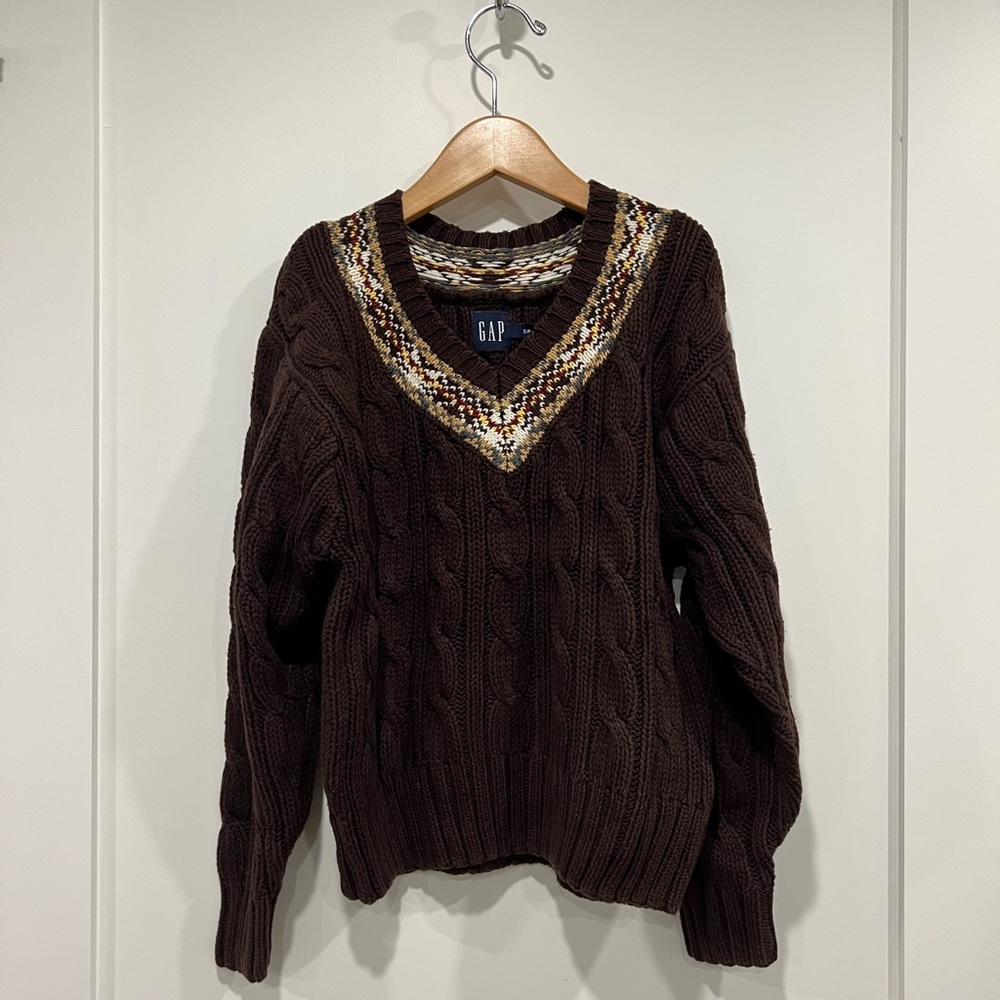 Gap kids cotton cable sweater, boys